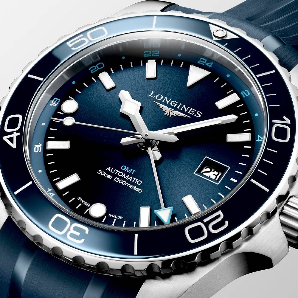 Longines Herrenuhr Hydroconquest GMT L38904969 Riesige Ersparnisse