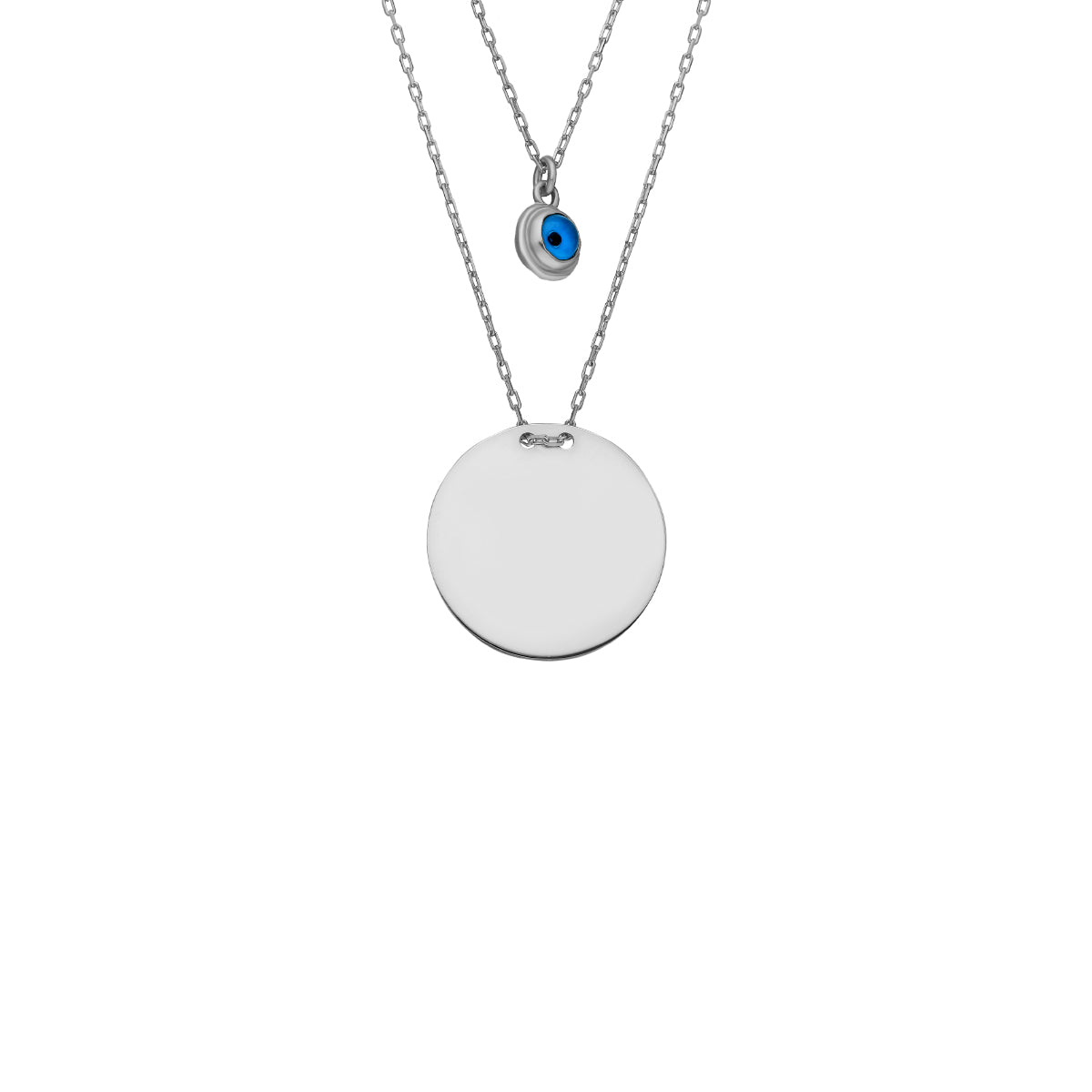 Kardelen Plättchen Gravurkette Nazar Kombi - 925 SILBER Online