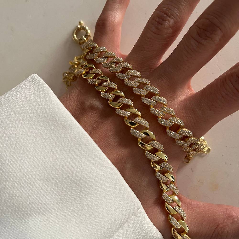 Kardelen Gourmet Zirkonia Armkette - 925 SILBER Räumungsverkauf