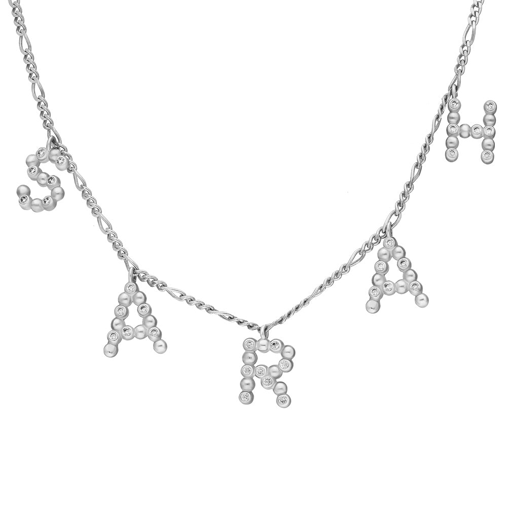 Kardelen Chocker Ball Zirkonia Namenskette - 925 SILBER VIP-Rabatte