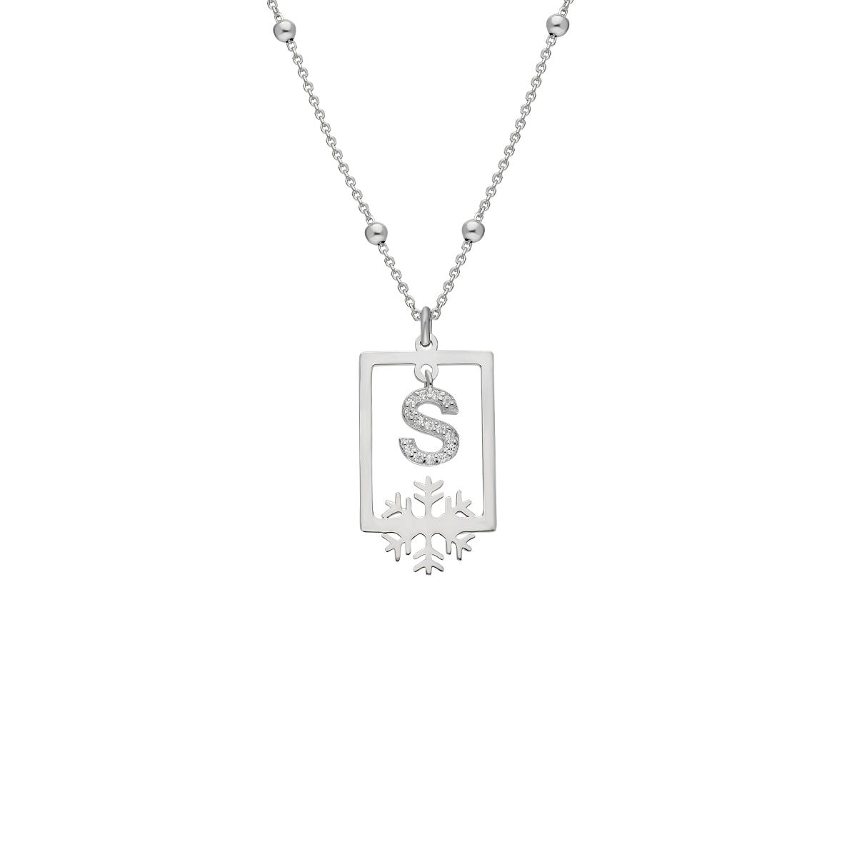 Kardelen Buchstabenkette mit Ball Chain - 925 SILBER Kostenlose Rückgabe