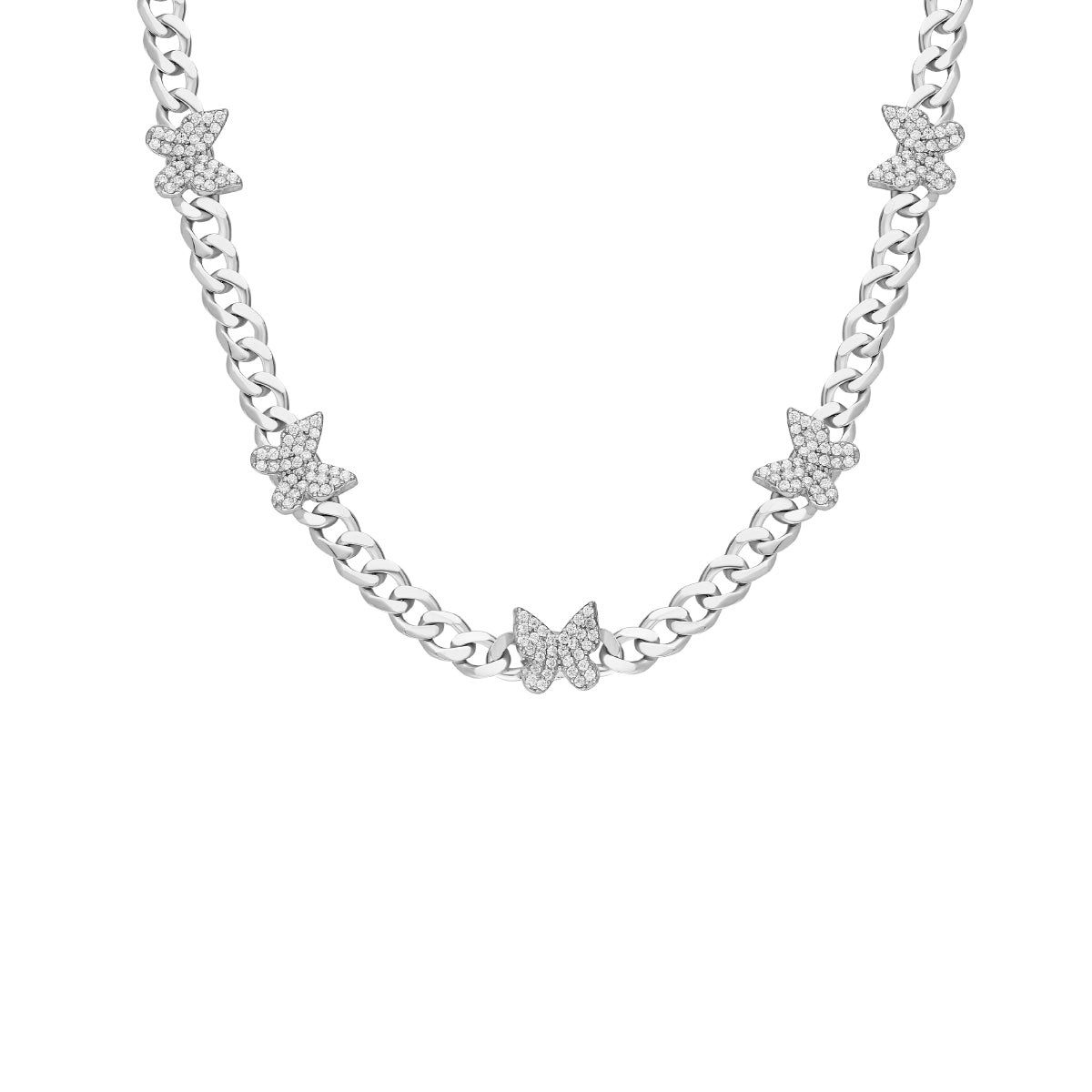 Kardelen Gourmet Butterfly Zirkonia Stein Halskette - 925 SILBER Begrenzte Freigabe