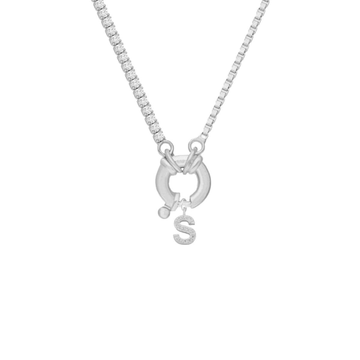 Kardelen Chain Design Iced-Buchstabe - 925 SILBER Letzte 3 Tage