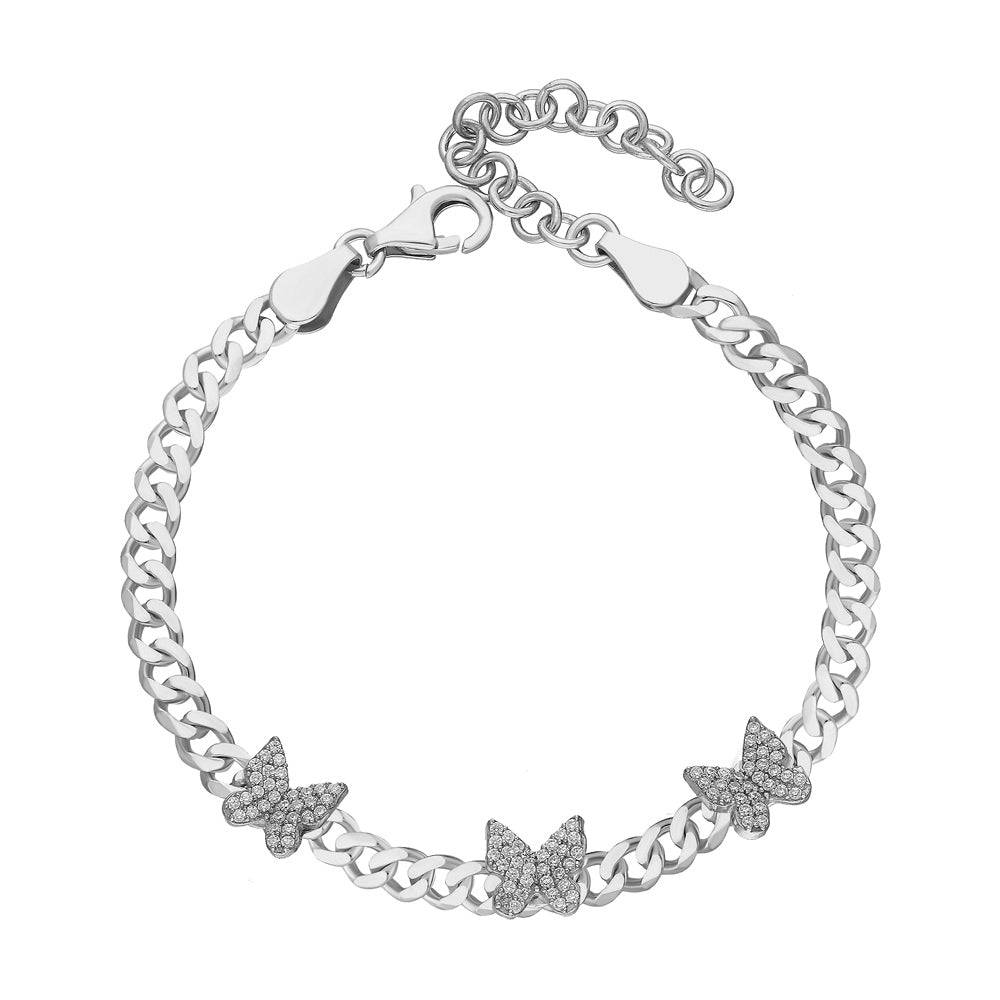 Kardelen Gourmet Butterfly Zirkonia Stein Armkette - 925 SILBER Bis zu 55% Rabatt