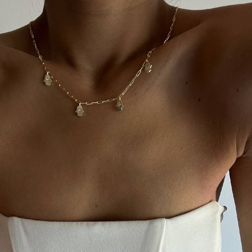 Kardelen Fatimas Hand Chocker Kette - 925 SILBER Riesige Rabatte