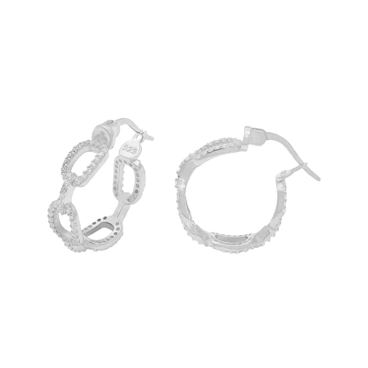 Kardelen Madrid Chain Design Zirkonia Ohrring - 925 SILBER 50% Rabatt mit kostenlosem Versand