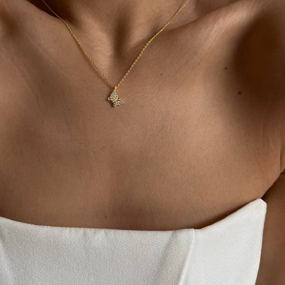 Kardelen MINIMAL BUTTERFLY NECKLACE - 925 SILBER Begrenzt auf 3 Tage