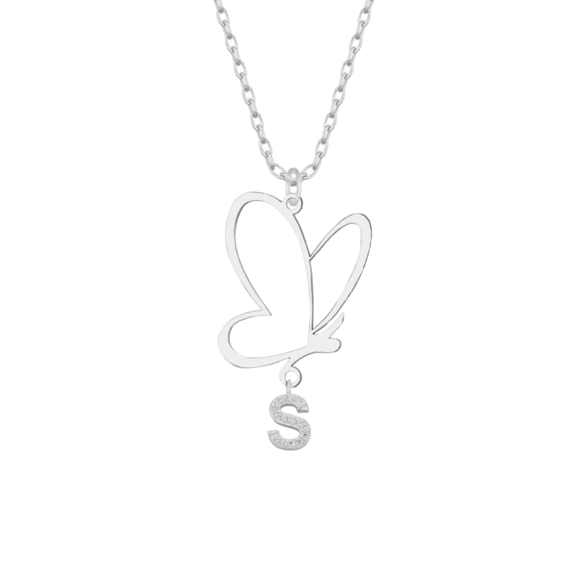 Kardelen Butterfly Kette mit Wunschbuchstabe - 925 SILBER 2025