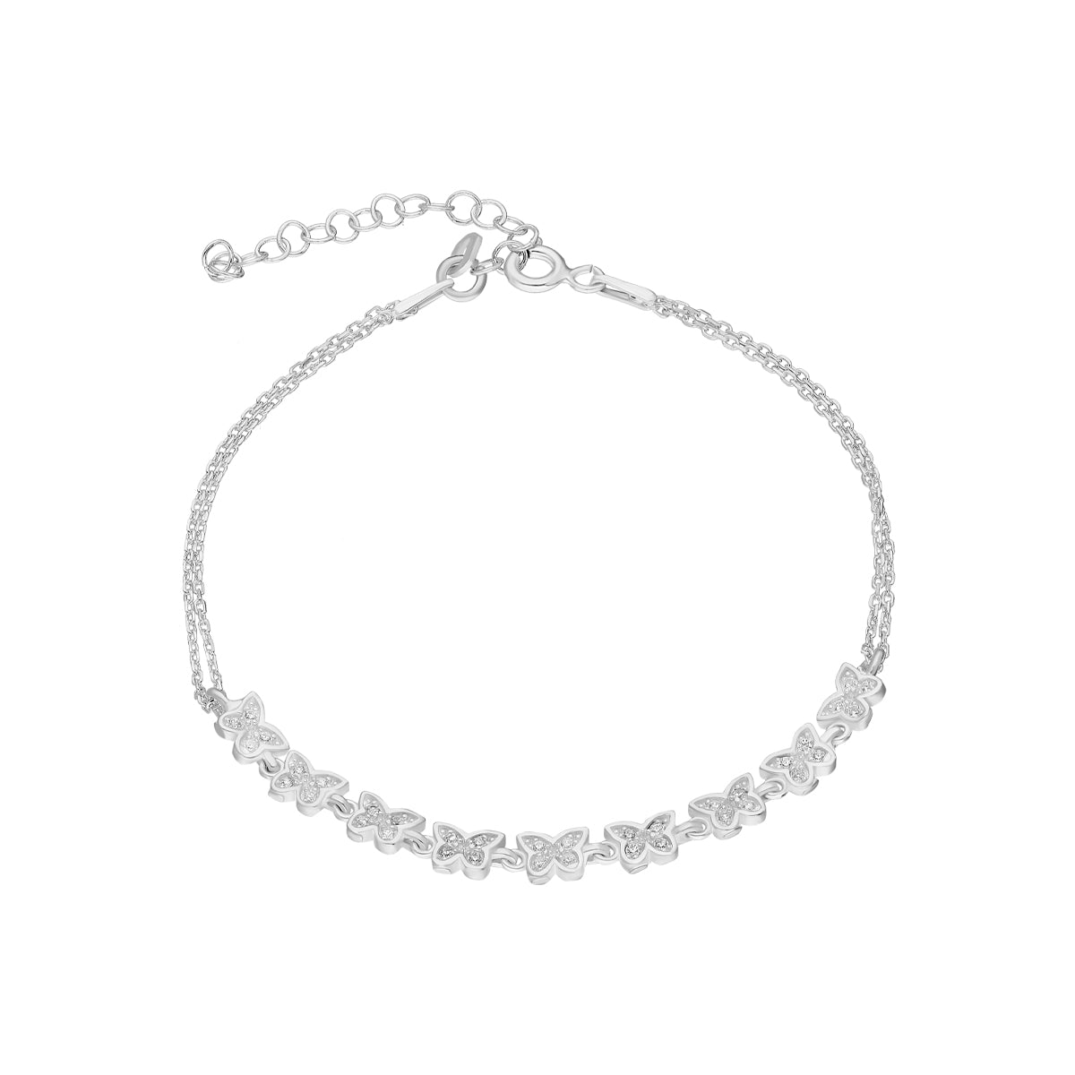 Kardelen Butterfly Armkette mit Zirkonia - 925 SILBER Angebote