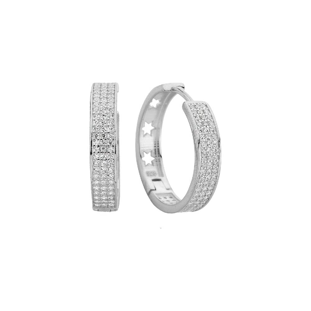 Kardelen Zirkonia Hoop Ohrring mit Sternsymbol - 925 SILBER im Angebot