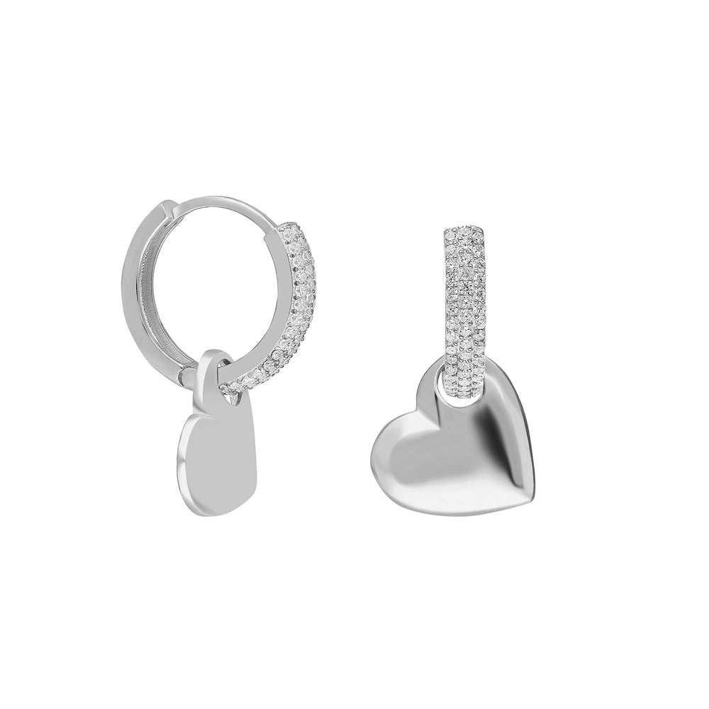 Kardelen Big Herz Zirkonia Ohrring - 925 SILBER Fabrik Onlineshop