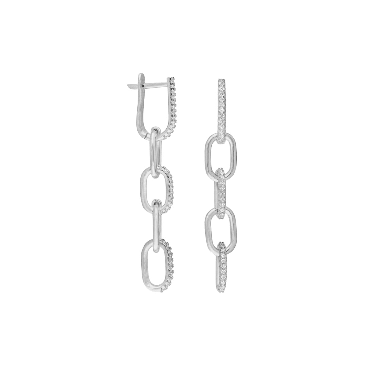 Kardelen Rounded Zirkonia Anker Ohrring - 925 SILBER Sonderangebot
