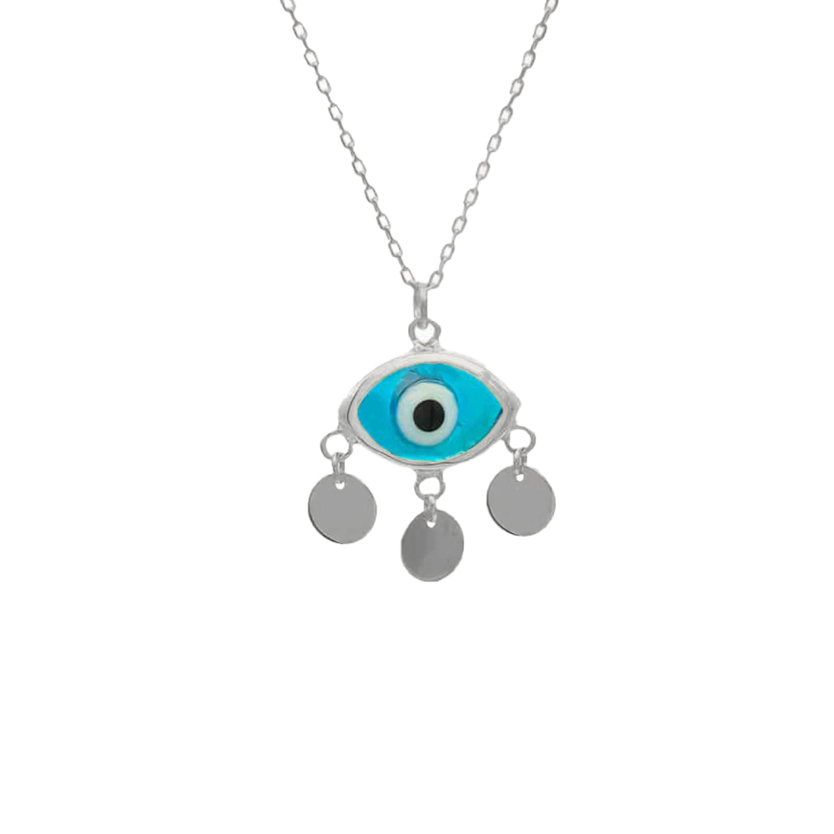Kardelen Firuze Blue Nazar Eyes Necklace - 925 SILBER Saisonschlussverkauf