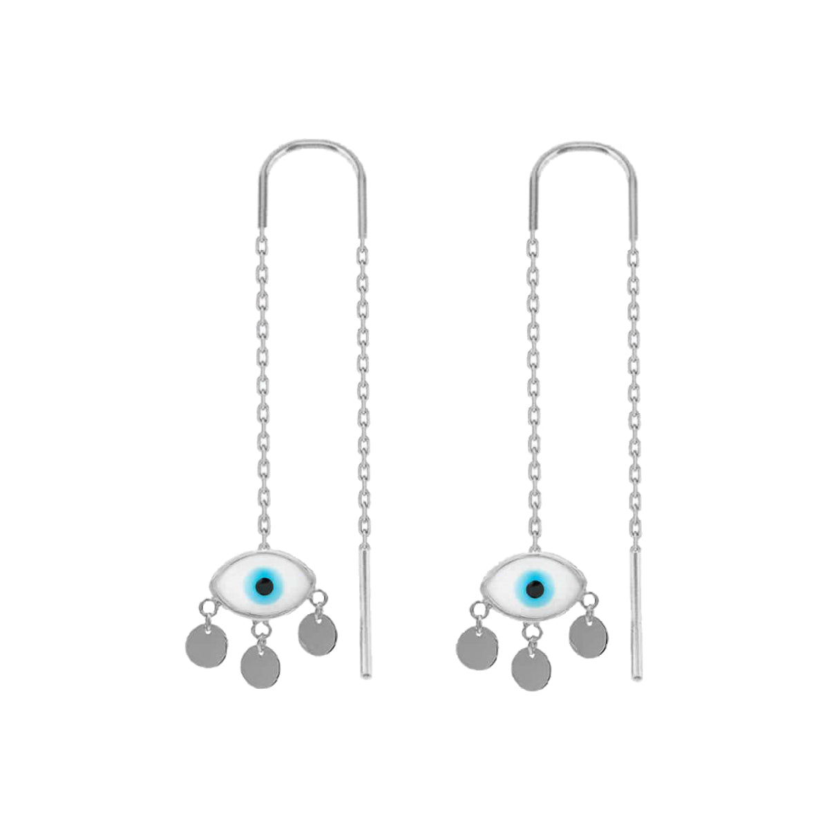 Kardelen Firuze White Eye Ohrring - 925 SILBER Online Outlet