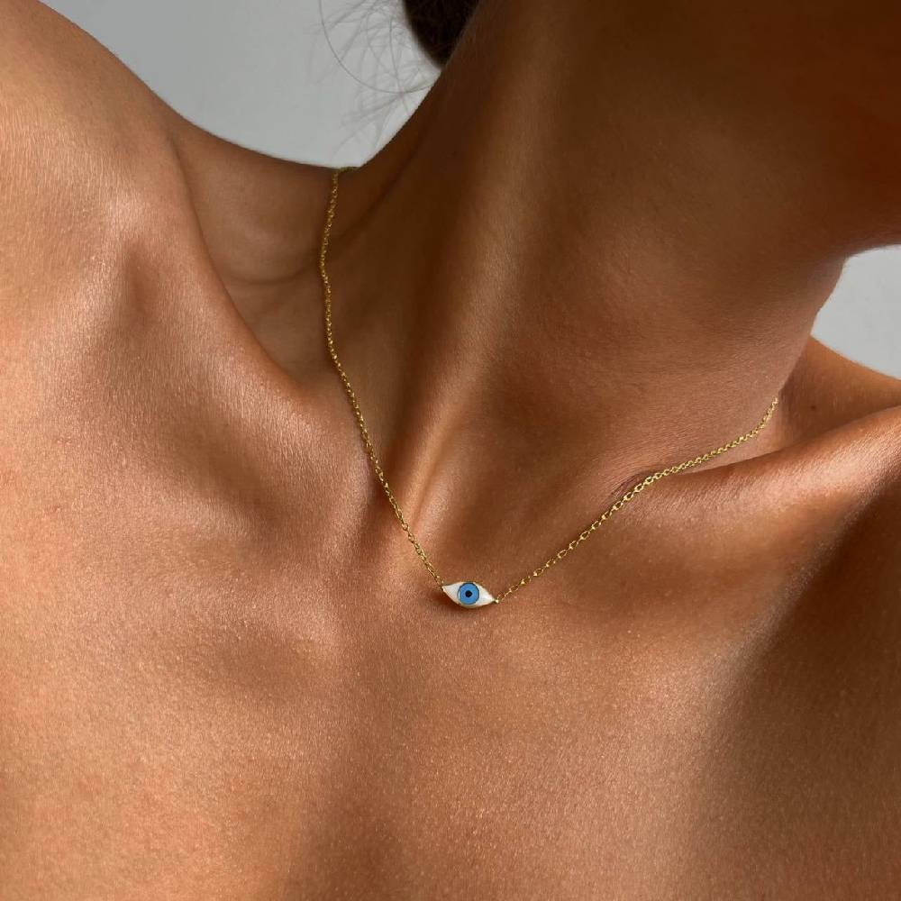 Kardelen COLORFULL MINI EYE NECKLACE - 925 SILBER Zeitlich begrenztes Angebot