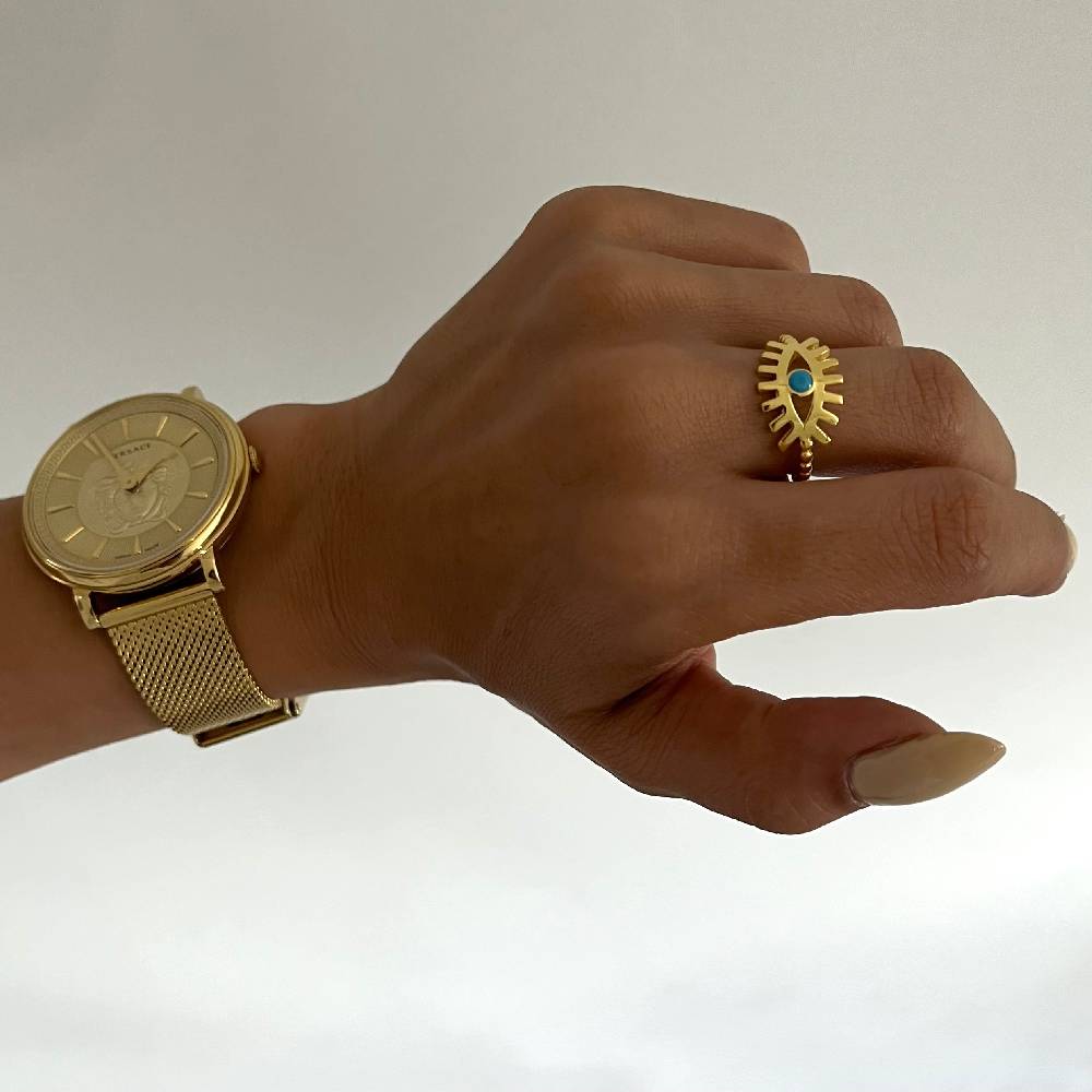 Kardelen Eye Ring - 925 SILBER Wochenangebot