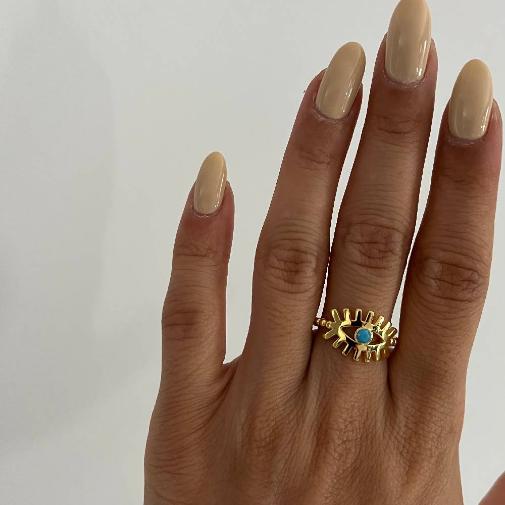 Kardelen Eye Ring - 925 SILBER Wochenangebot