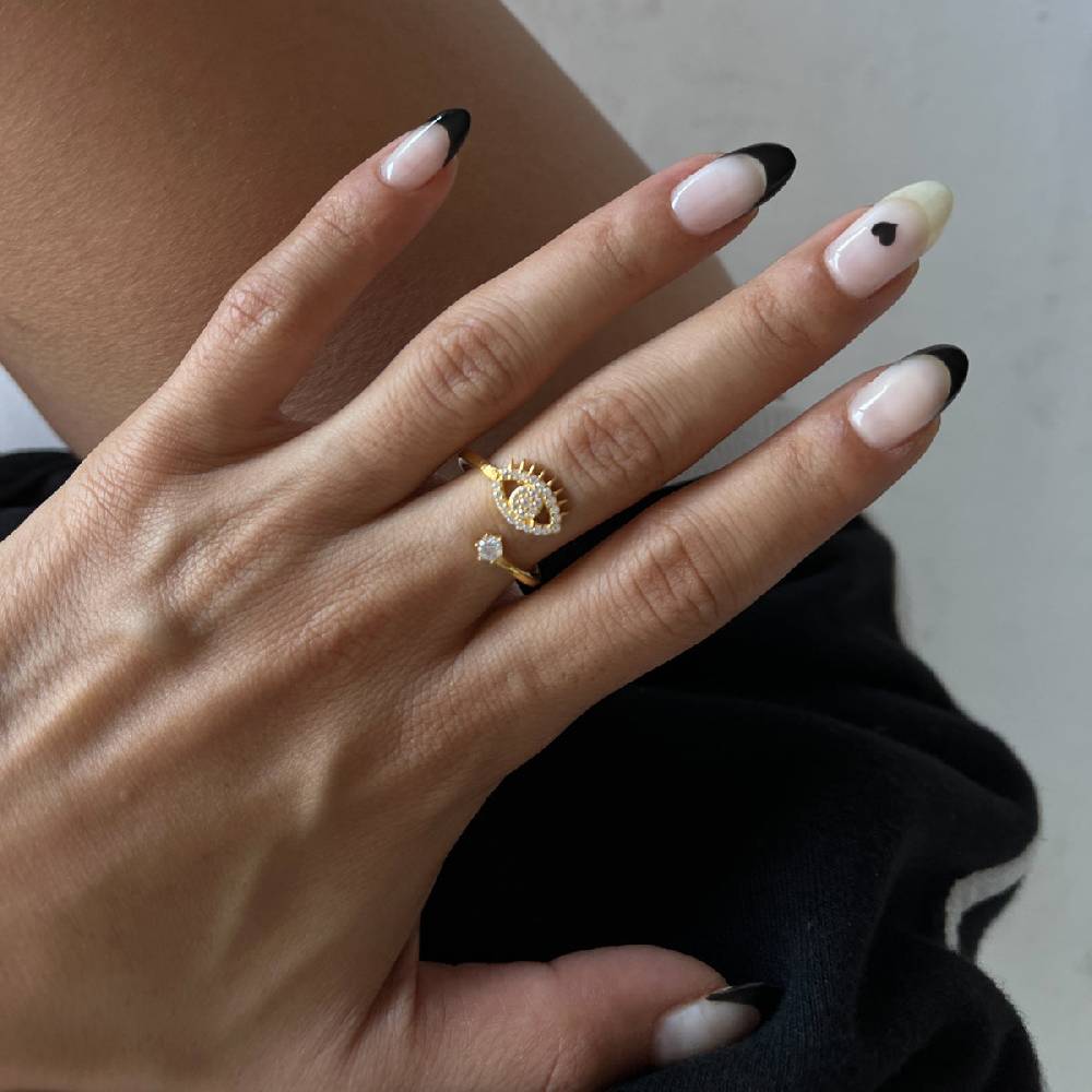 Kardelen Zirconia Eye Ring - 925 SILBER Bis zu 60% Rabatt