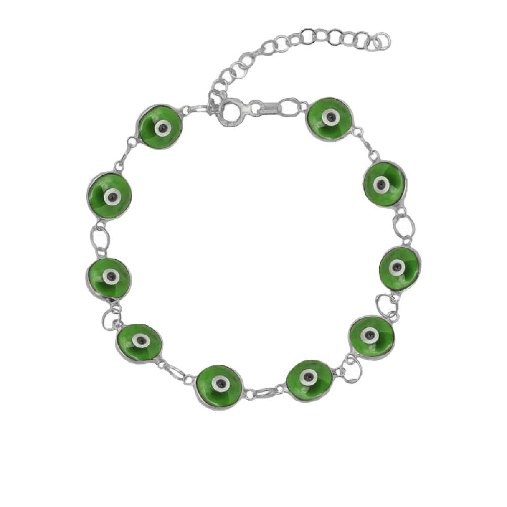 Kardelen Grande Green Nazar Armkette - 925 SILBER Super Rabatt