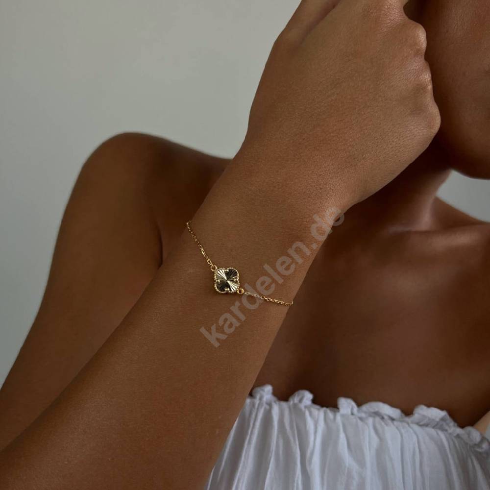 Kardelen 14K GOLD KLEE ARMKETTE II Fabrikladen