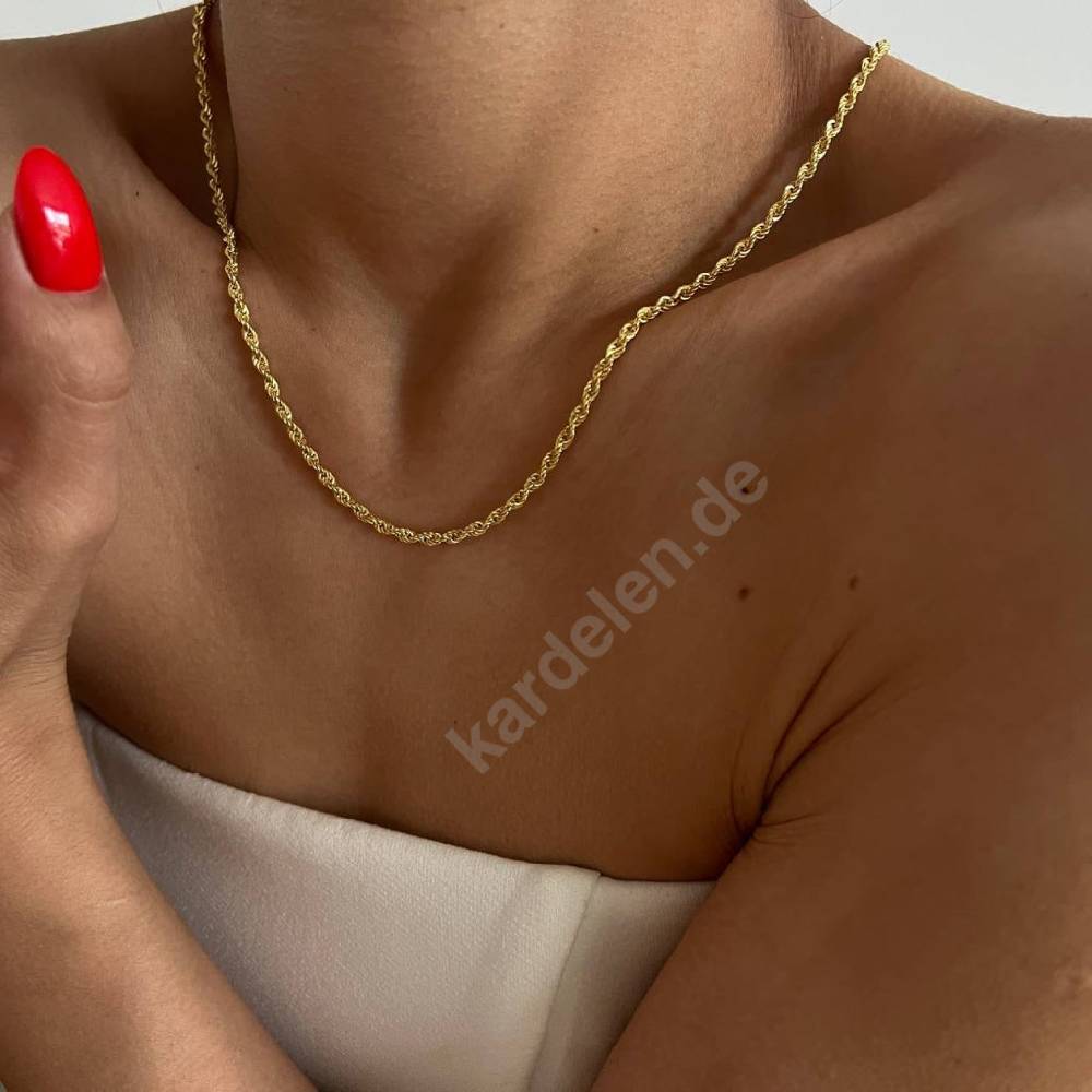 Kardelen 14k Gold Wirbel Halskette Online