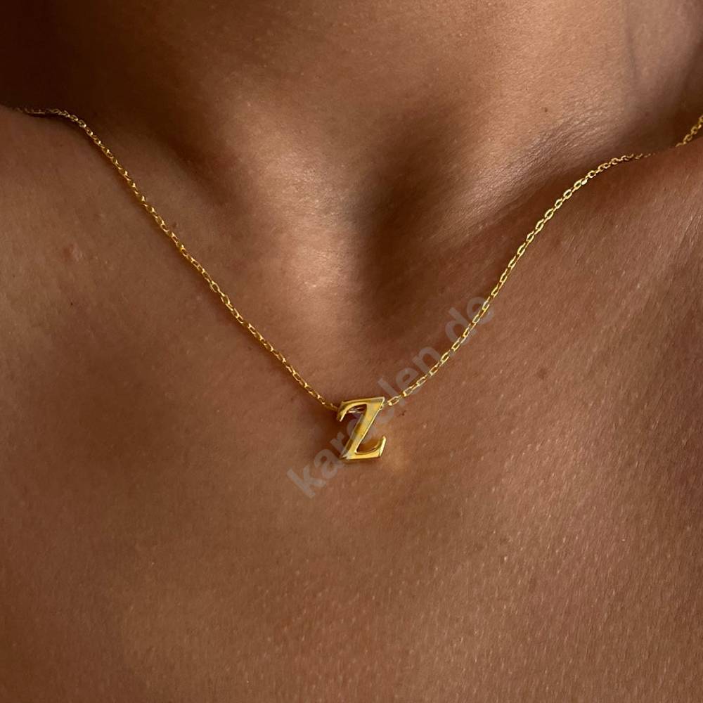 Kardelen 14K GOLD MINI BUCHSTABEN HALSKETTE Angebote