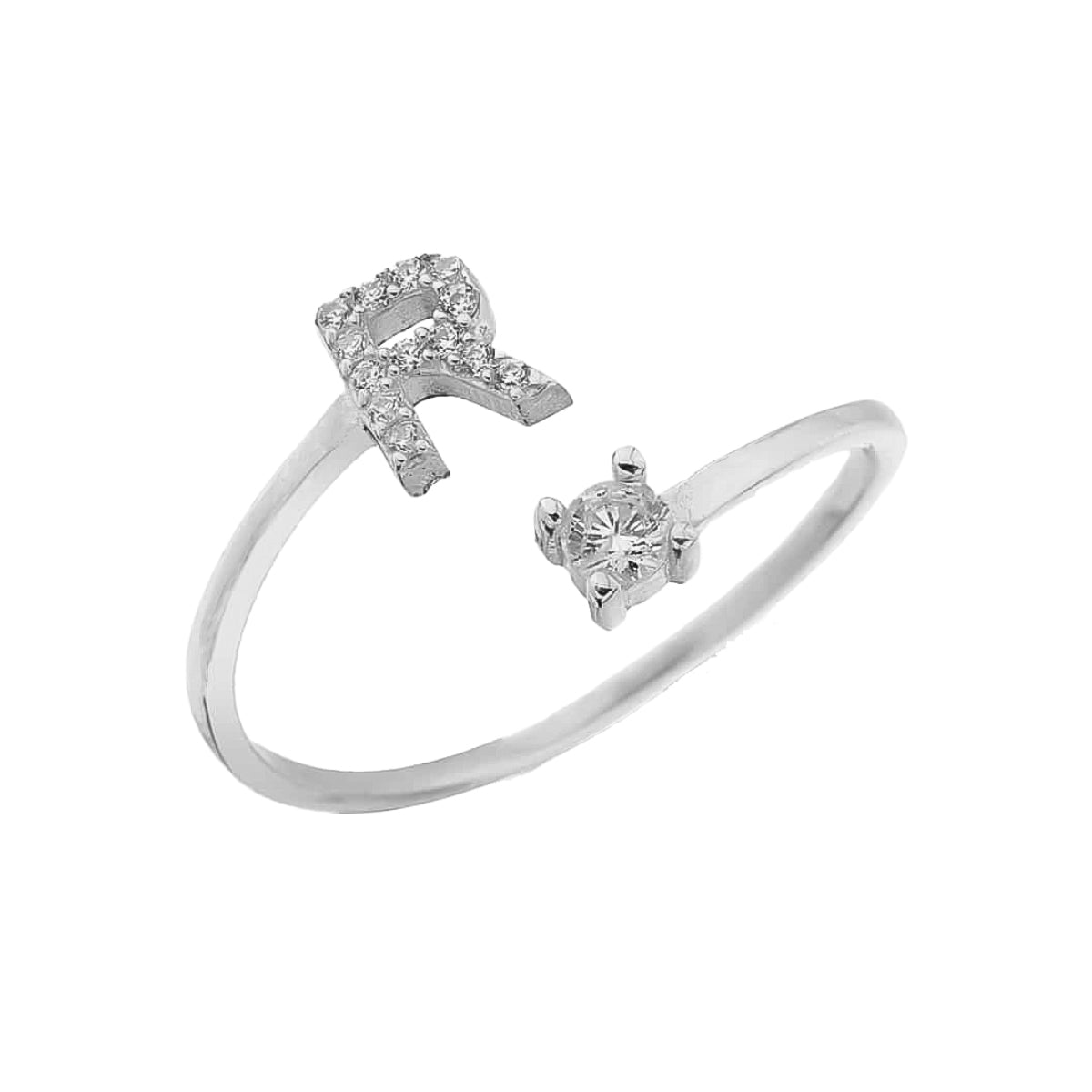 Kardelen Letter Diamond Ring - 925 SILBER Kostenloser Versand