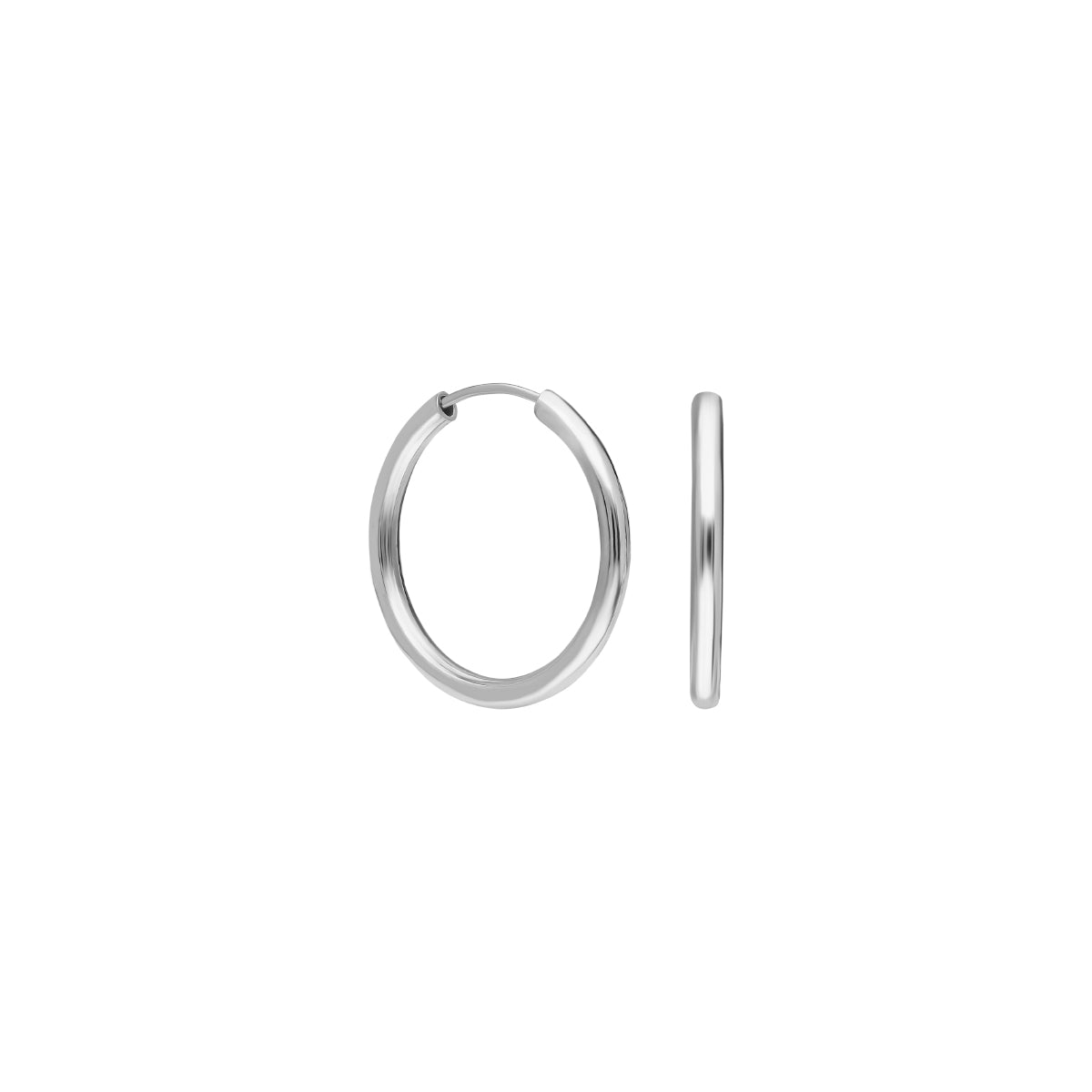 Kardelen 10mm Plain Hoop Earrings Rabatt