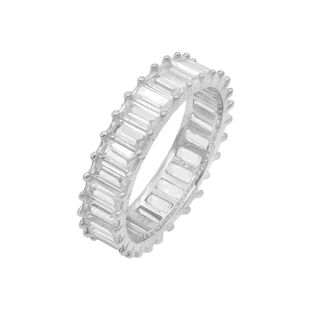 Kardelen Baguette Stones Ring - 925 SILBER Großer Ausverkauf