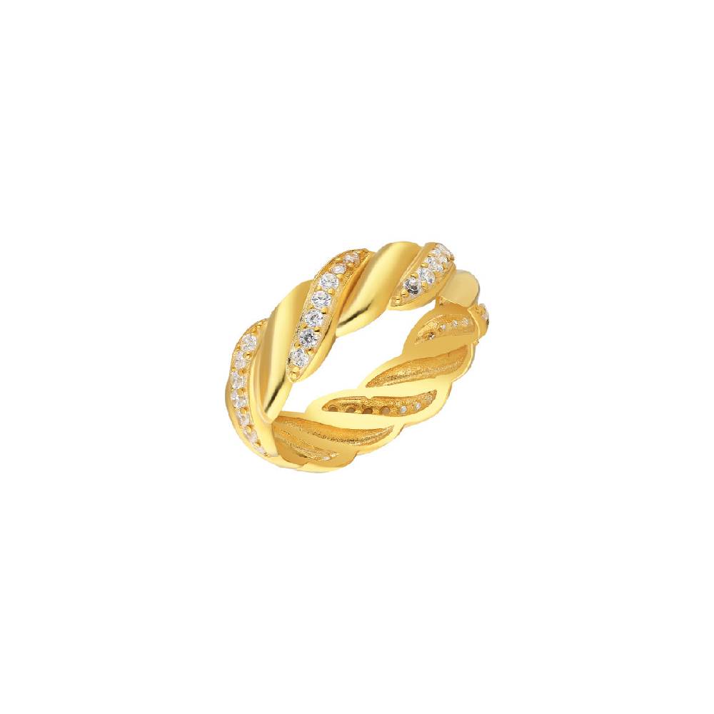 Kardelen Wave Zirconia Ring - 925 SILBER Exklusivangebot