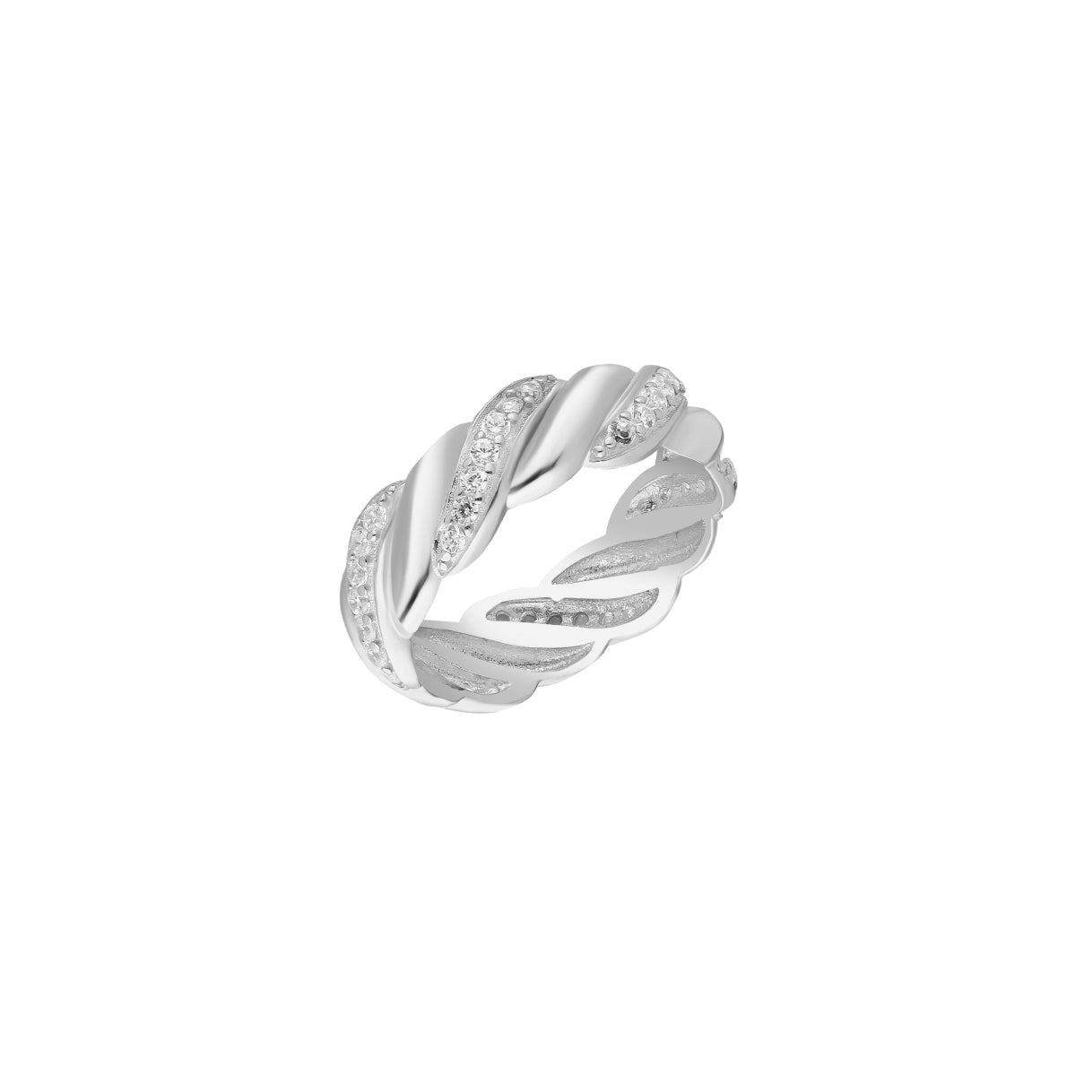 Kardelen Wave Zirconia Ring - 925 SILBER Exklusivangebot