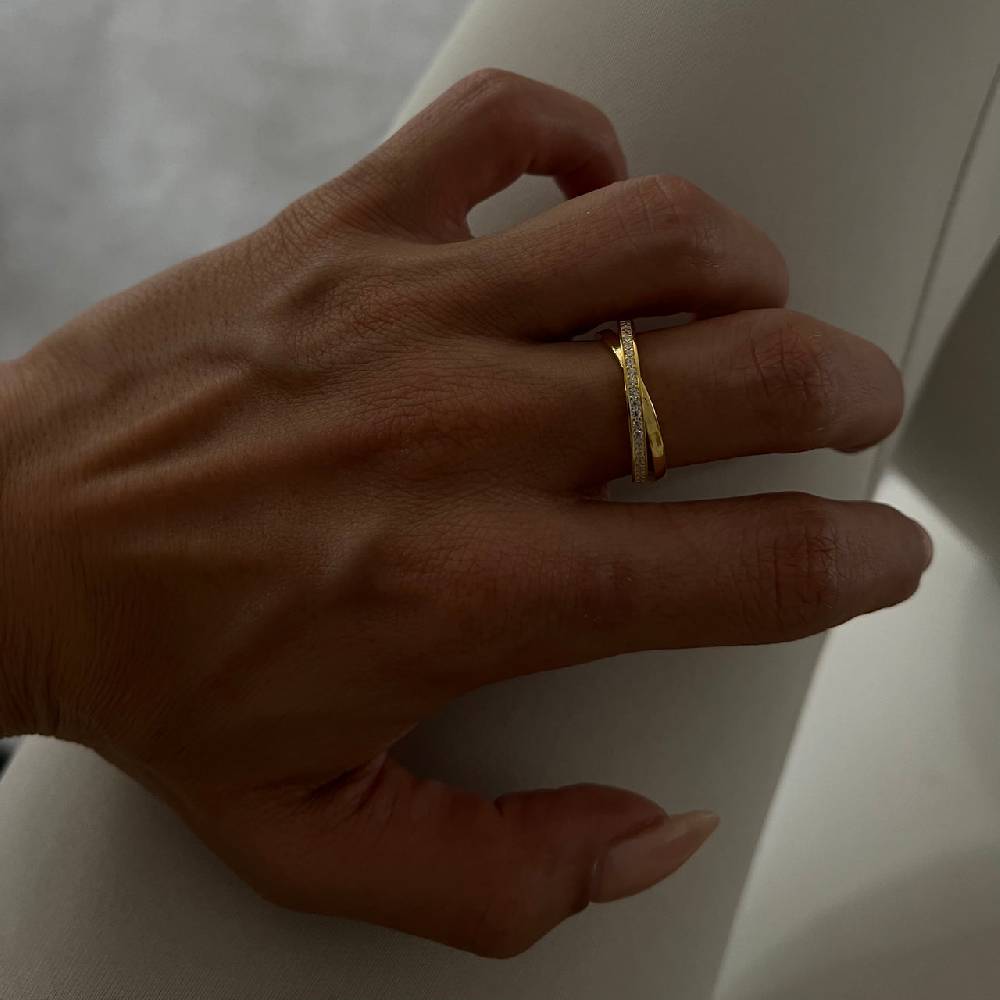 Kardelen Circle Zirkonia Ring - 925 SILBER Saisonschlussverkauf