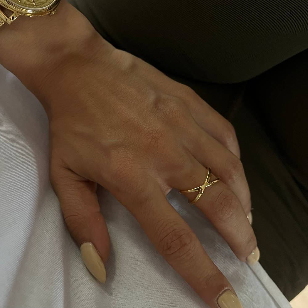 Kardelen Cross Ring - 925 SILBER Cyber Monday