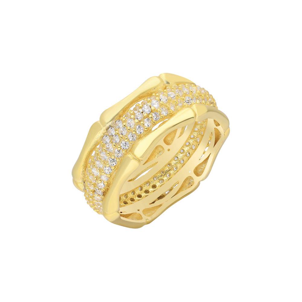 Kardelen Knochig Zirkonia Ring - 925 SILBER Weihnachtsangebot