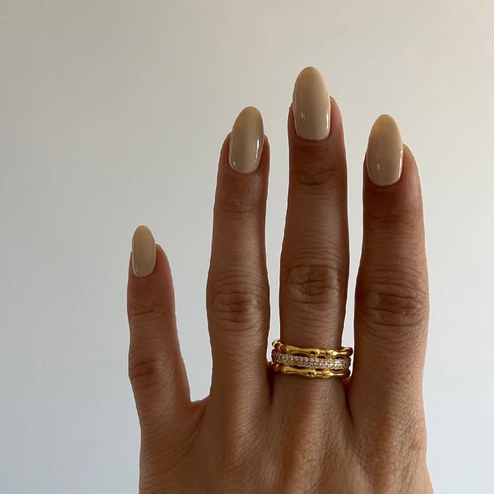 Kardelen Knochig Zirkonia Ring - 925 SILBER Weihnachtsangebot