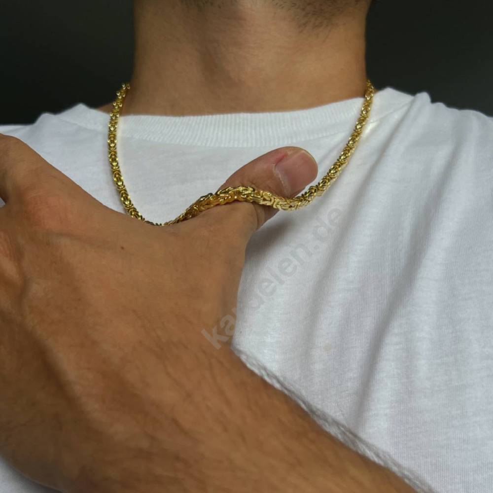Kardelen 14K GOLD KÖNIGSKETTE Bestseller