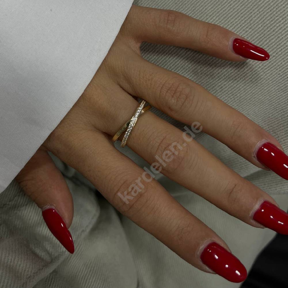 Kardelen 14K Gold Circle Zirkonia Ring Sonderangebote