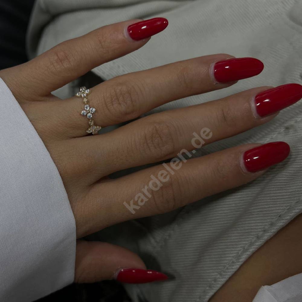 Kardelen 14K GOLD TRIO ZIRKONIA RING Tiefpreis