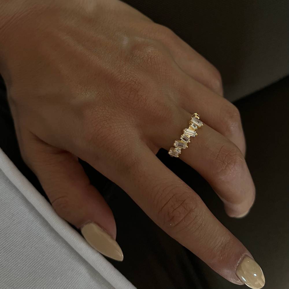 Kardelen BAGUETTE SHIFT RING - 925 SILBER Zeitbegrenzte Promotion