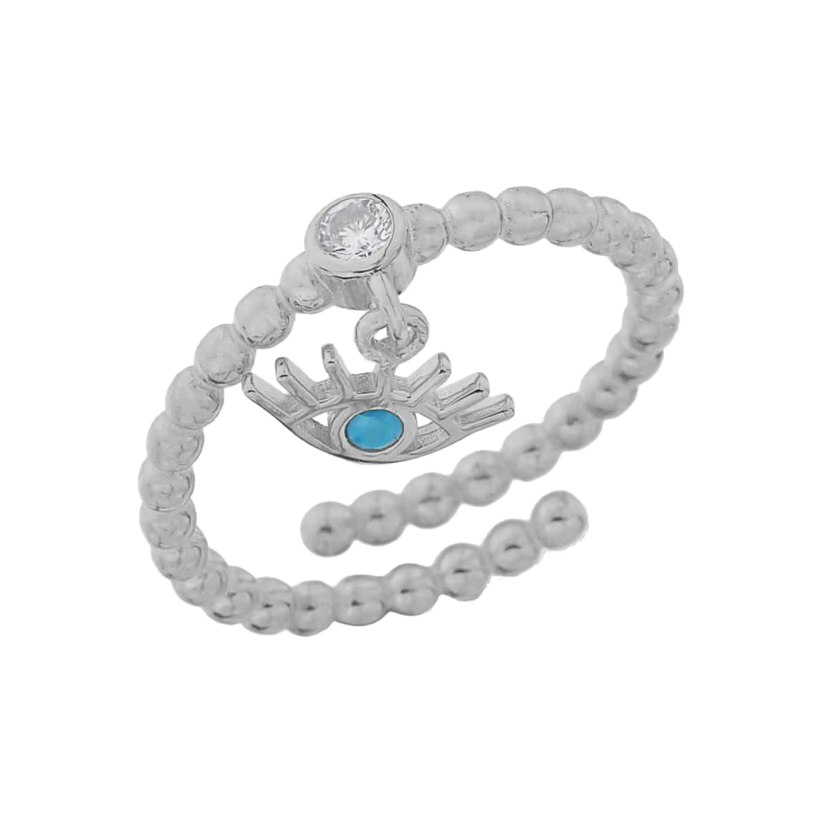 Kardelen Stone Ring mit Auge - 925 SILBER Discount Store für neue Produkte