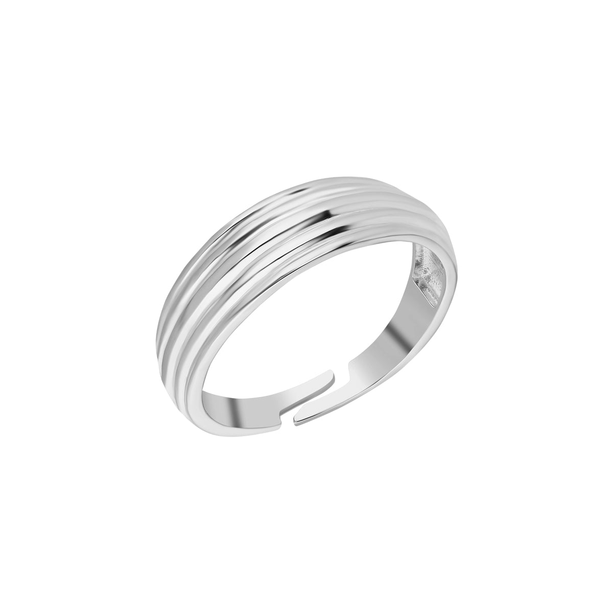 Kardelen Gestreifter Ring - 925 SILBER Speichern exportieren