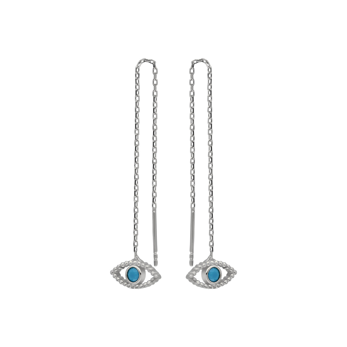 Kardelen HÄNGENDE Augen Ohrring Turkis - 925 SILBER Online
