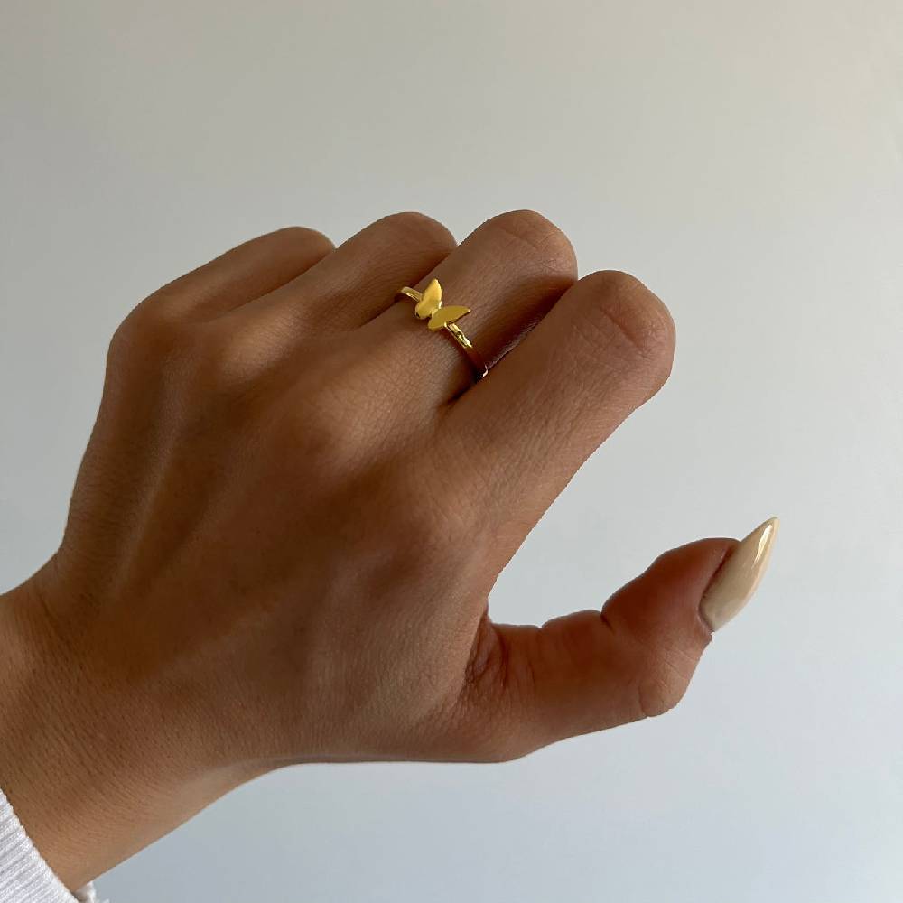Kardelen Basic Schmetterling Ring - 925 SILBER Verkauf
