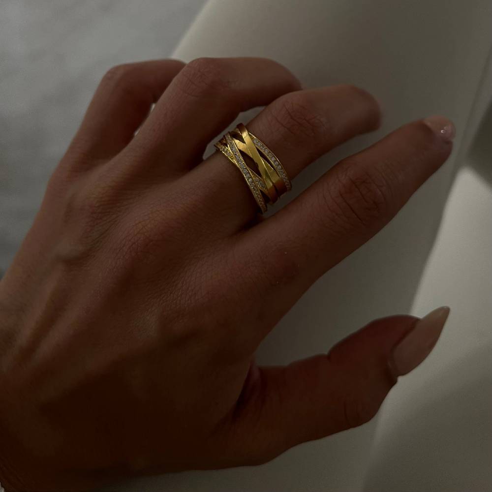 Kardelen Big Shaylee Zirkonia Ring - 925 SILBER Günstiger Verkauf