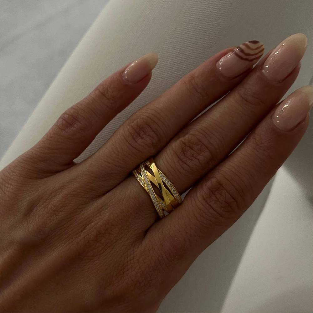 Kardelen Big Shaylee Zirkonia Ring - 925 SILBER Günstiger Verkauf