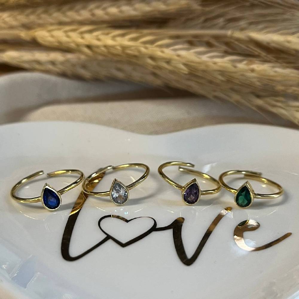 Kardelen Drop Ring - 925 SILBER Meist gekauft