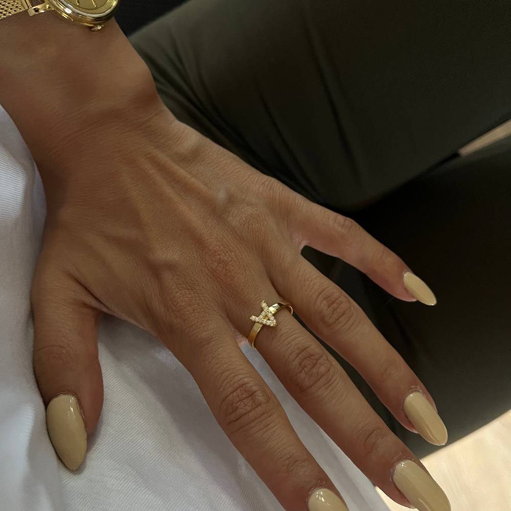 Kardelen Prague Zirkonia Stone Ring - 925 SILBER Weihnachtsangebot