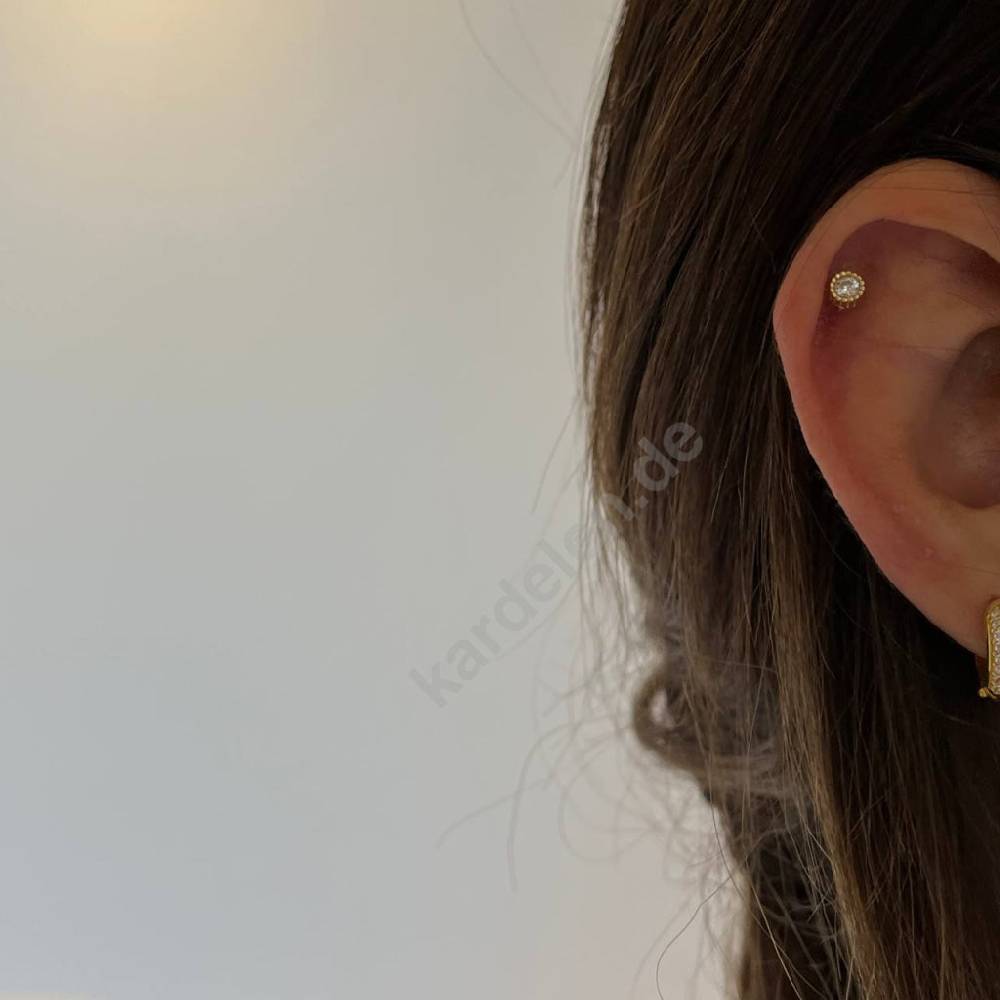 Kardelen Zirkonia Piercing - 925 SILBER Heißer Verkauf