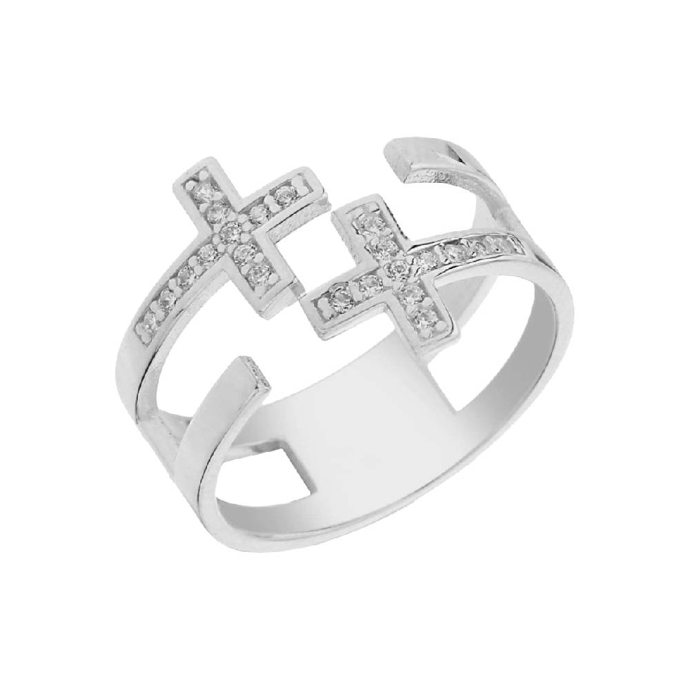 Kardelen Kreuz Ring - 925 SILBER Zeitlich begrenztes Angebot