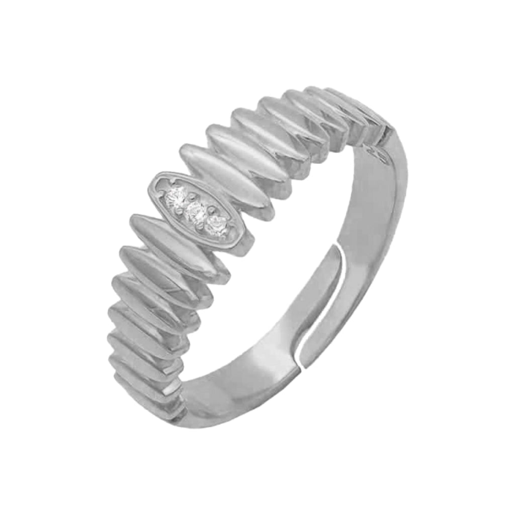 Kardelen Wave Design Zirkonia Ring - 925 SILBER Neuheiten